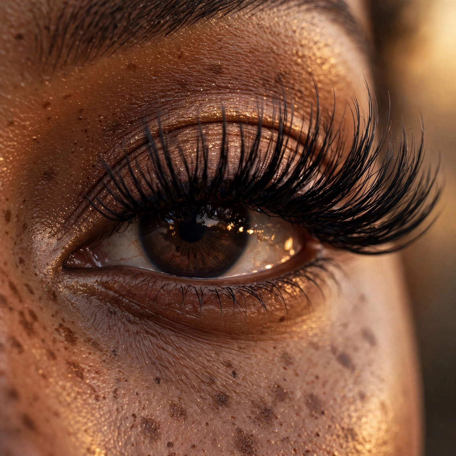 Dramatic false eyelashes